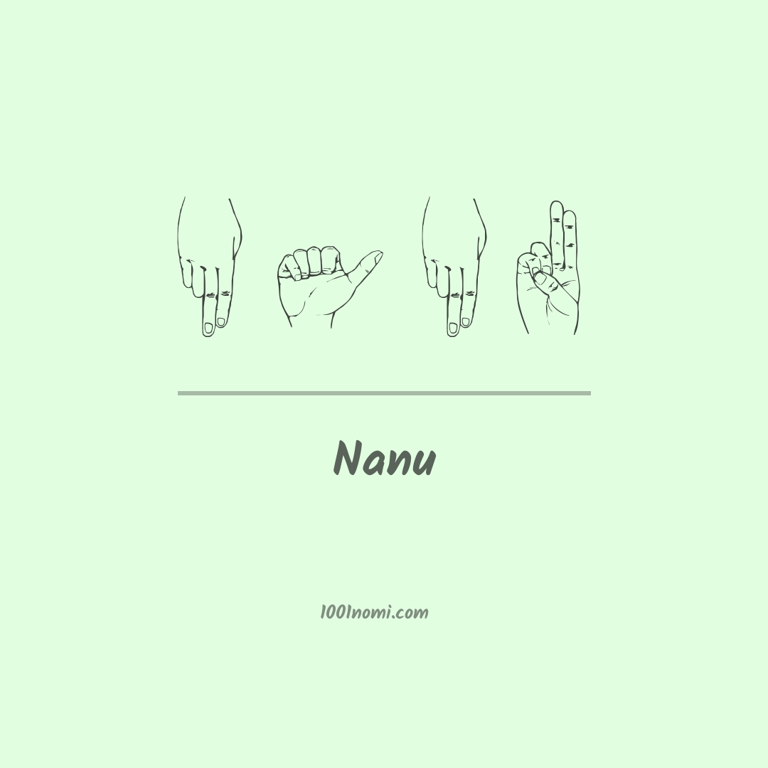 Nanu nella lingua dei segni