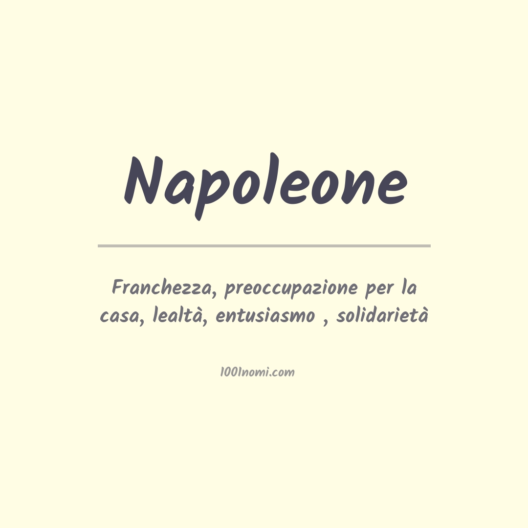 Significato del nome Napoleone