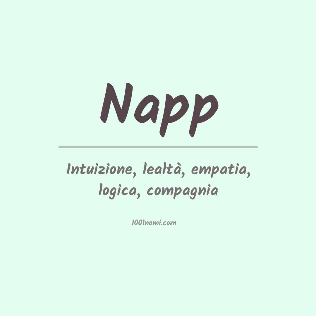 Significato del nome Napp