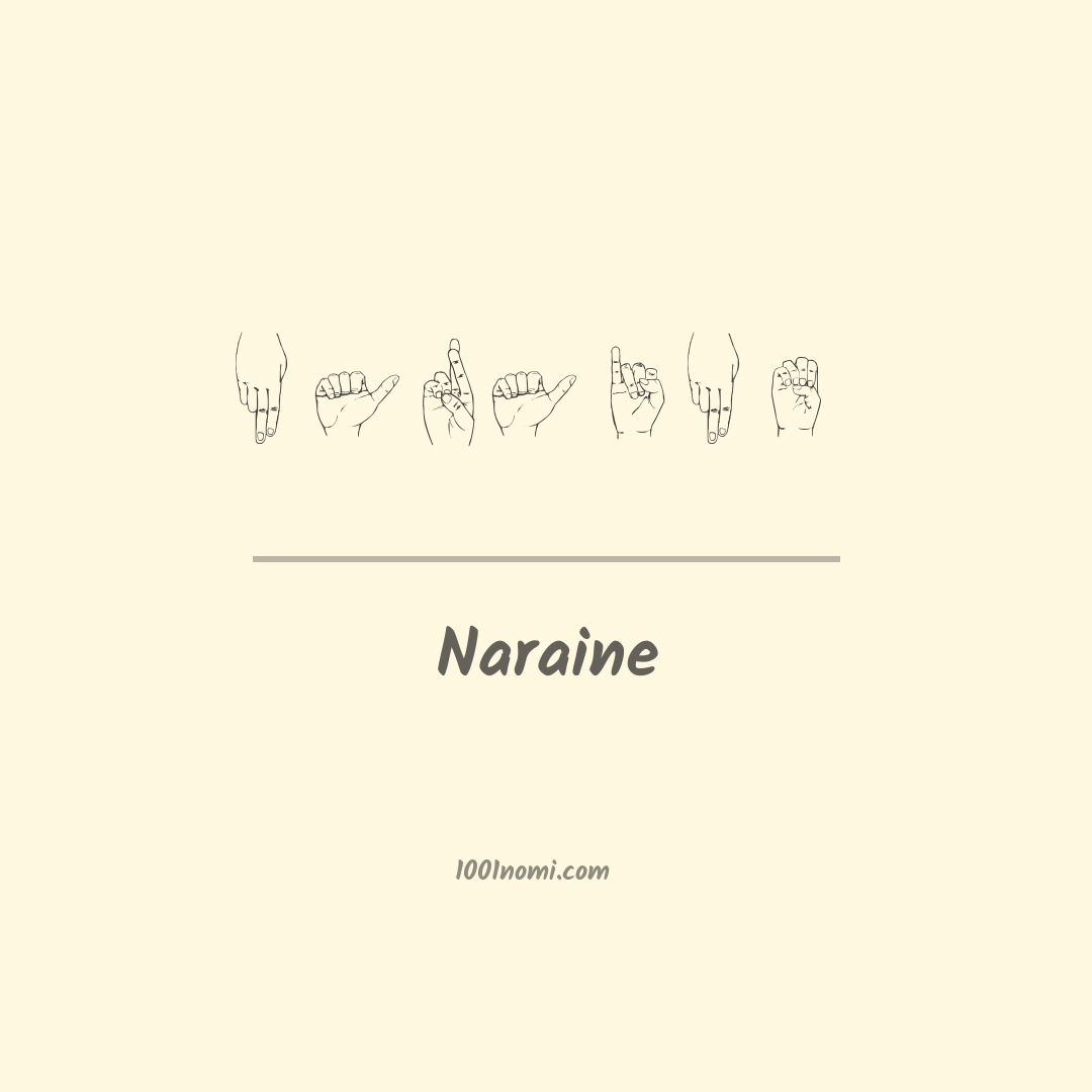 Naraine nella lingua dei segni Naraine nella lingua dei segni