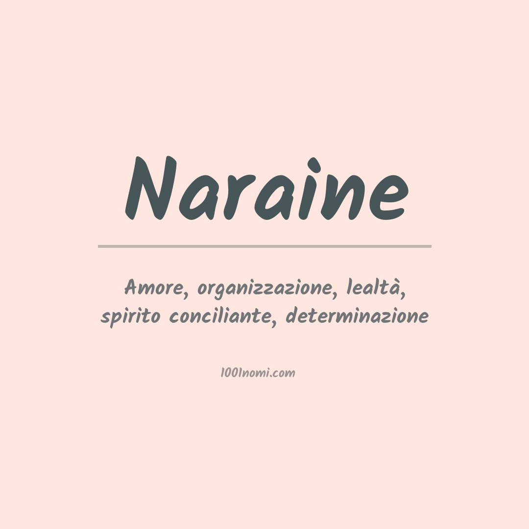 Significato del nome Naraine Significato del nome Naraine