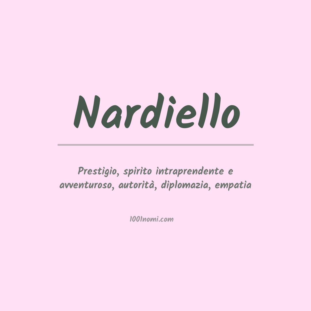 Significato del nome Nardiello