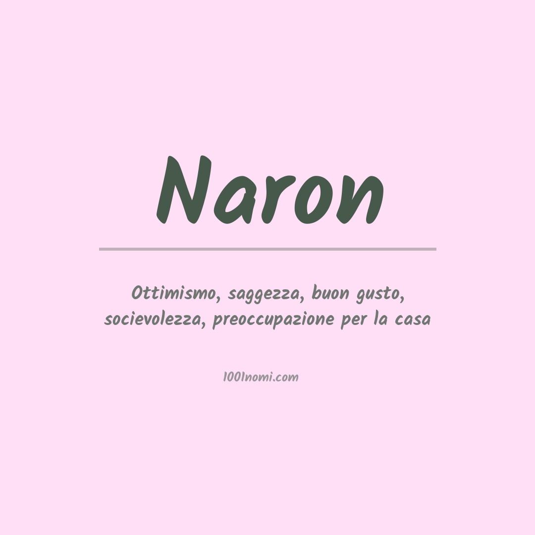 Significato del nome Naron