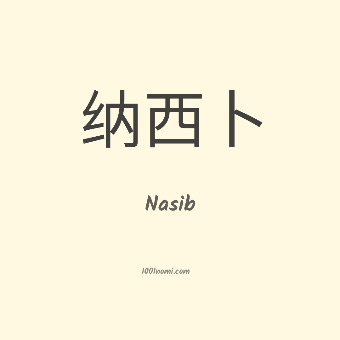 Nasib in cinese Nasib in cinese