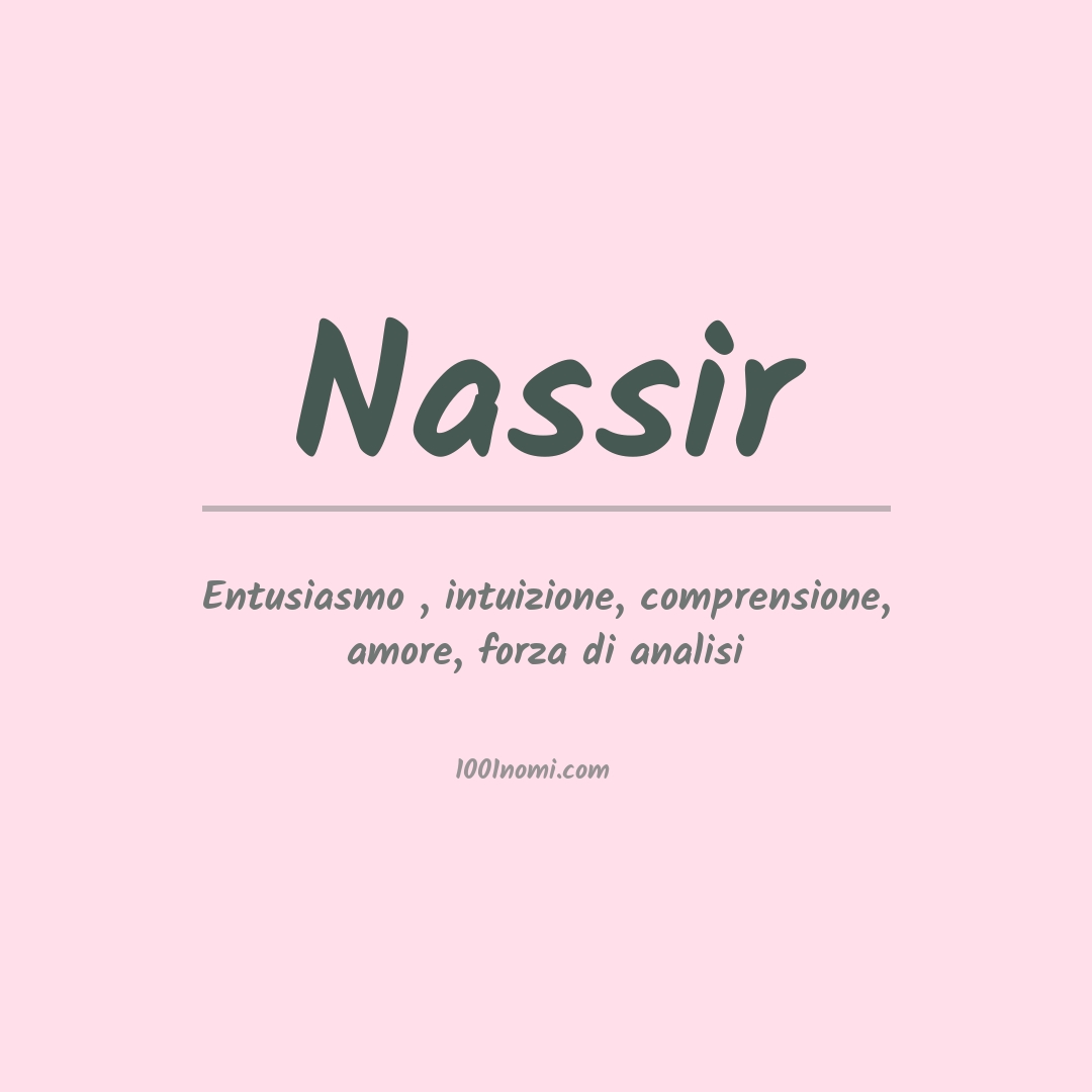 Significato del nome Nassir