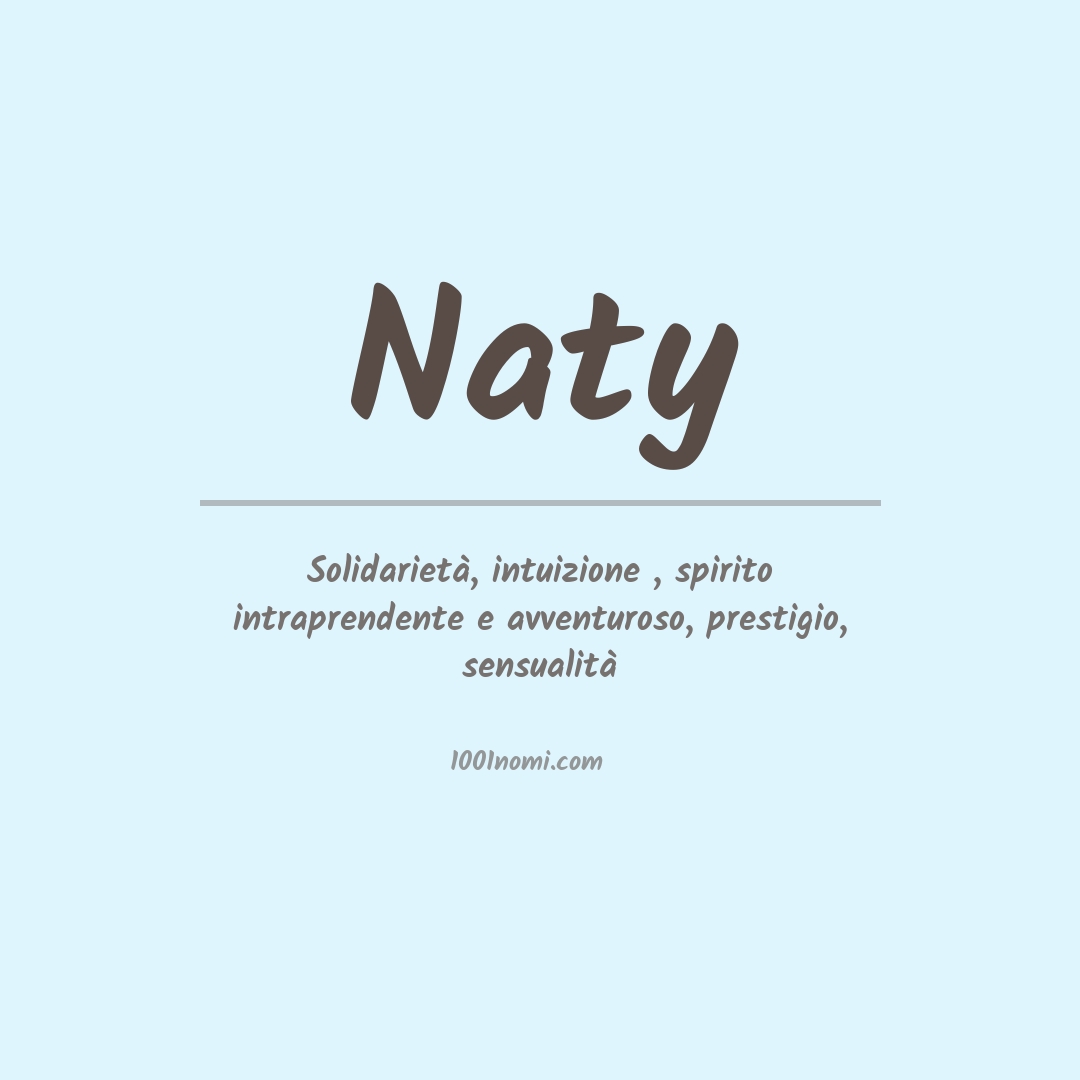 Significato del nome Naty