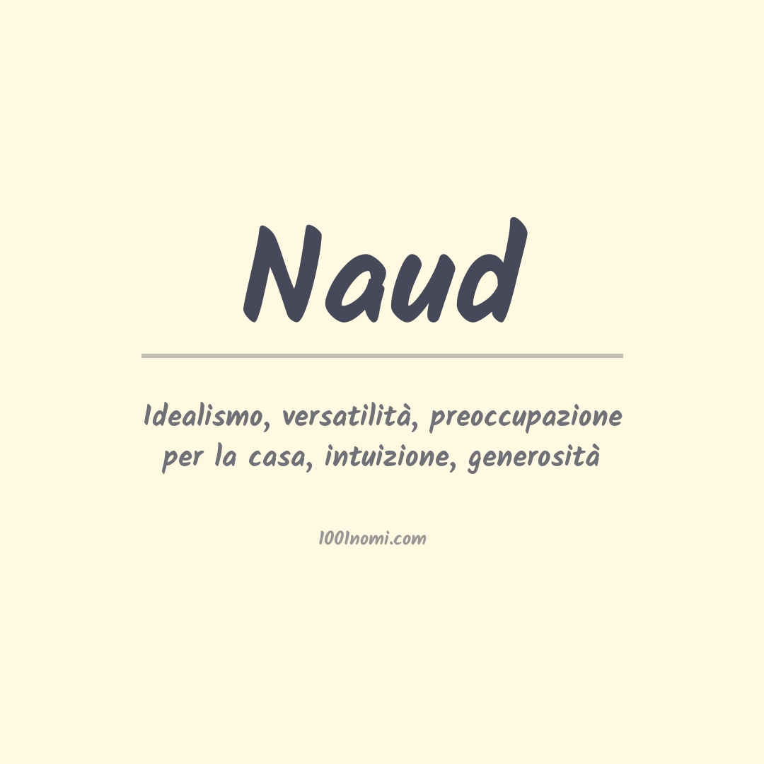 Significato del nome Naud