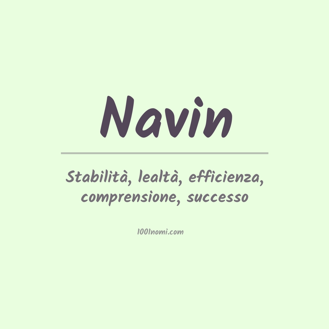 Significato del nome Navin