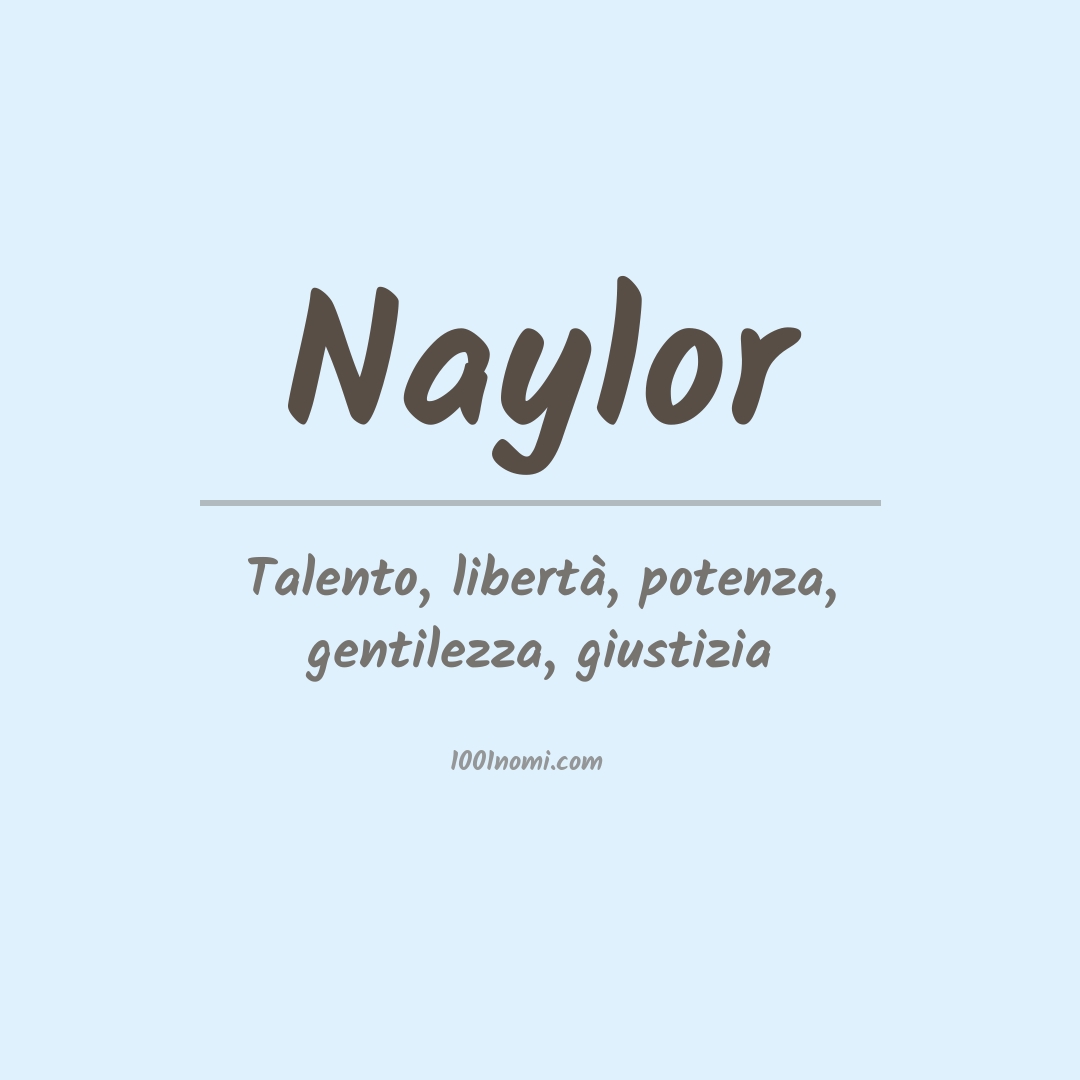 Significato del nome Naylor