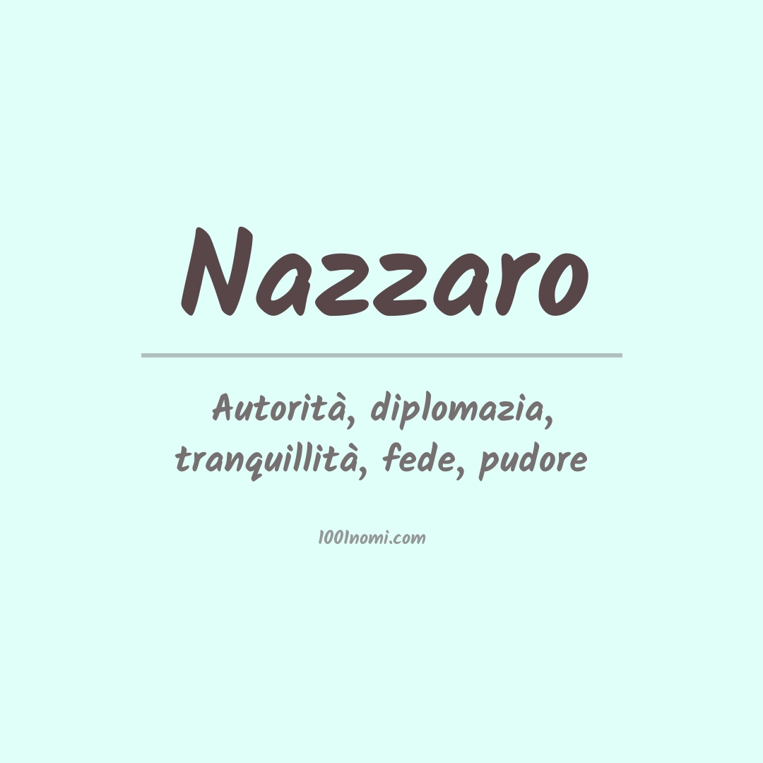 Significato del nome Nazzaro