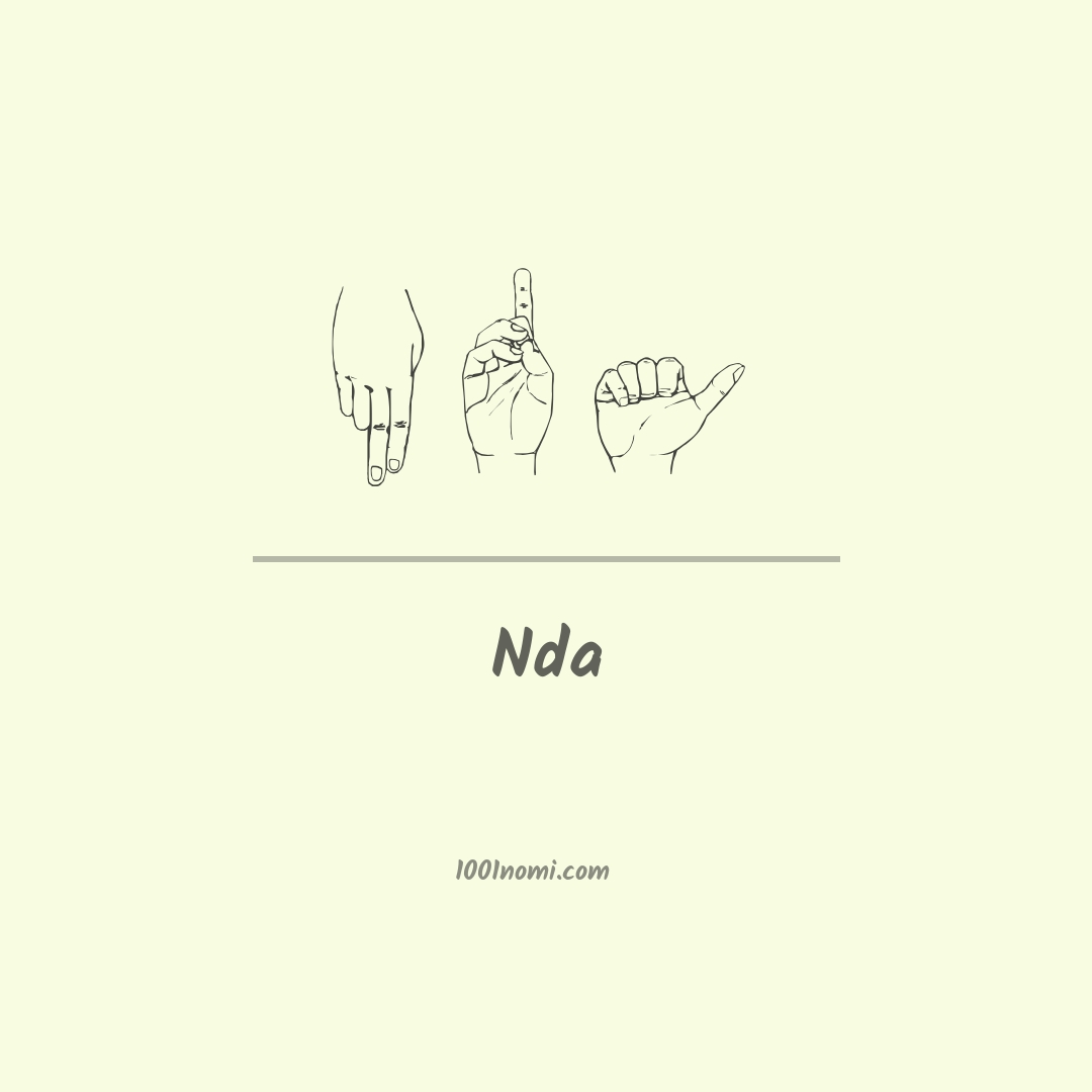 Nda nella lingua dei segni Nda nella lingua dei segni