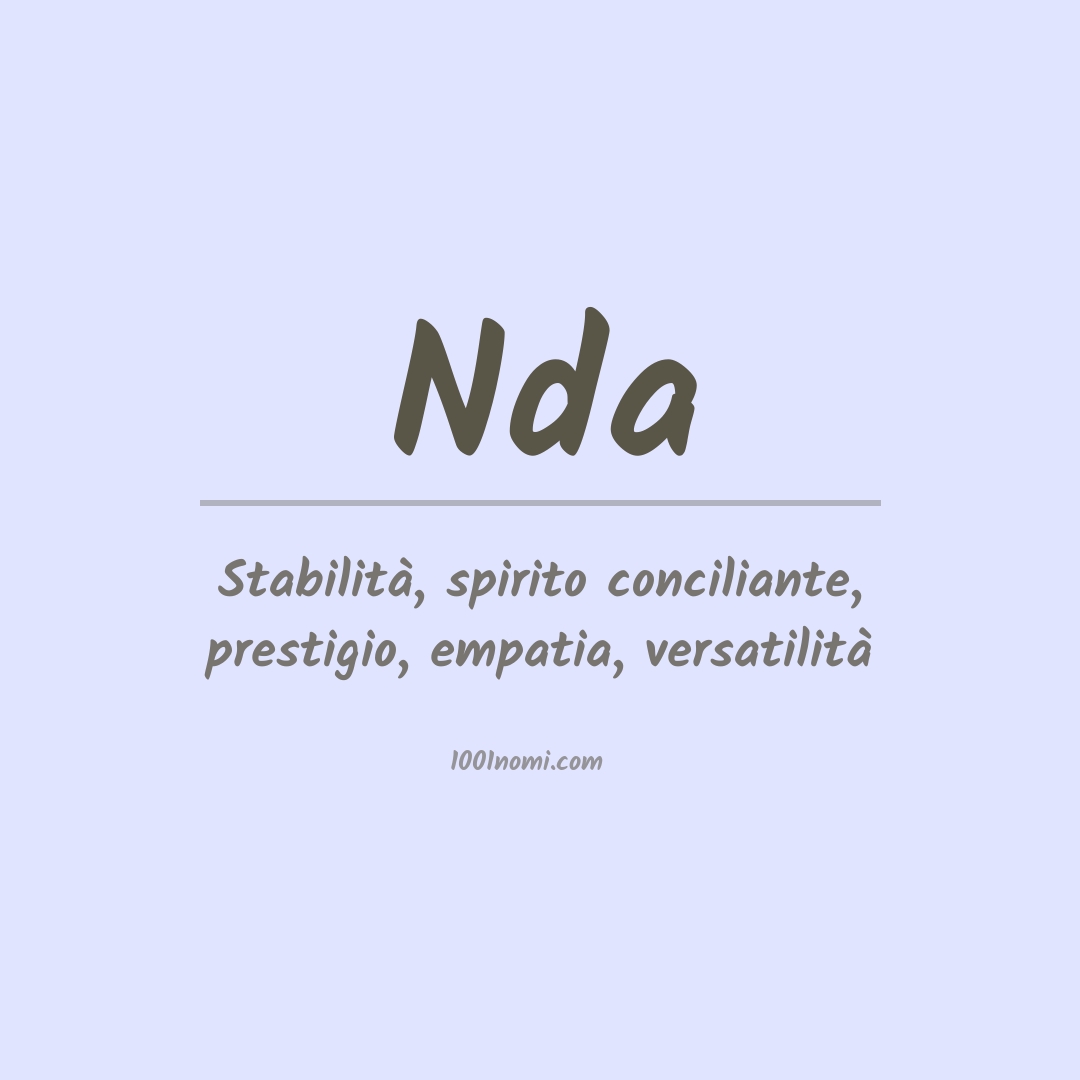 Significato del nome Nda Significato del nome Nda