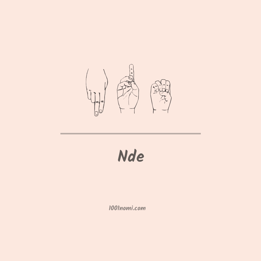 Nde nella lingua dei segni