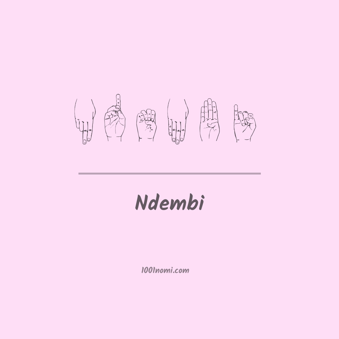 Ndembi nella lingua dei segni
