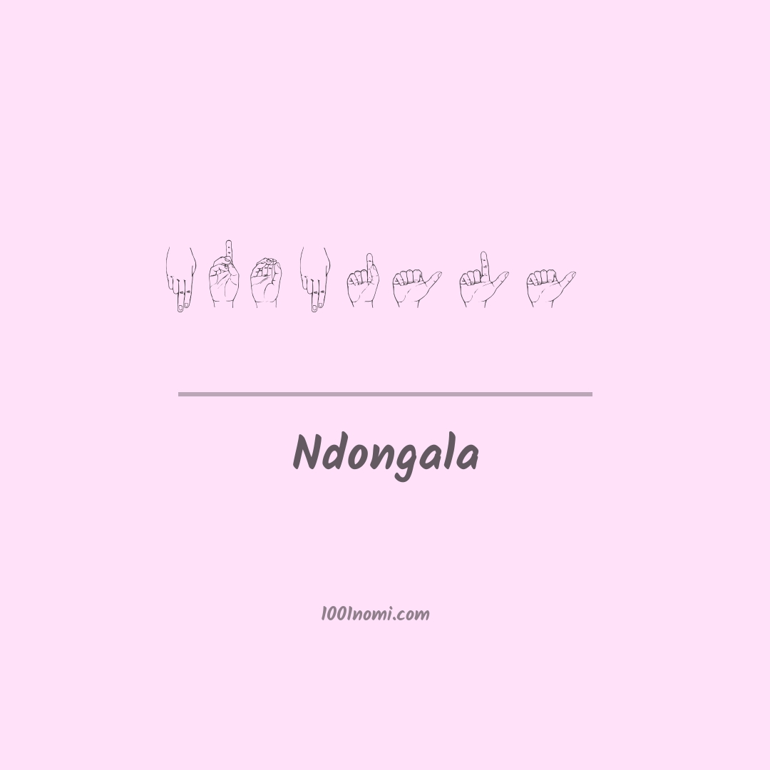 Ndongala nella lingua dei segni