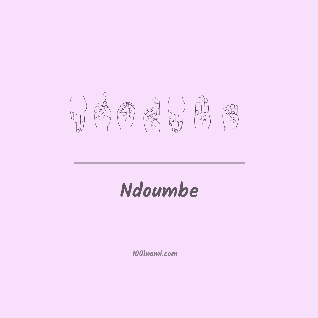 Ndoumbe nella lingua dei segni