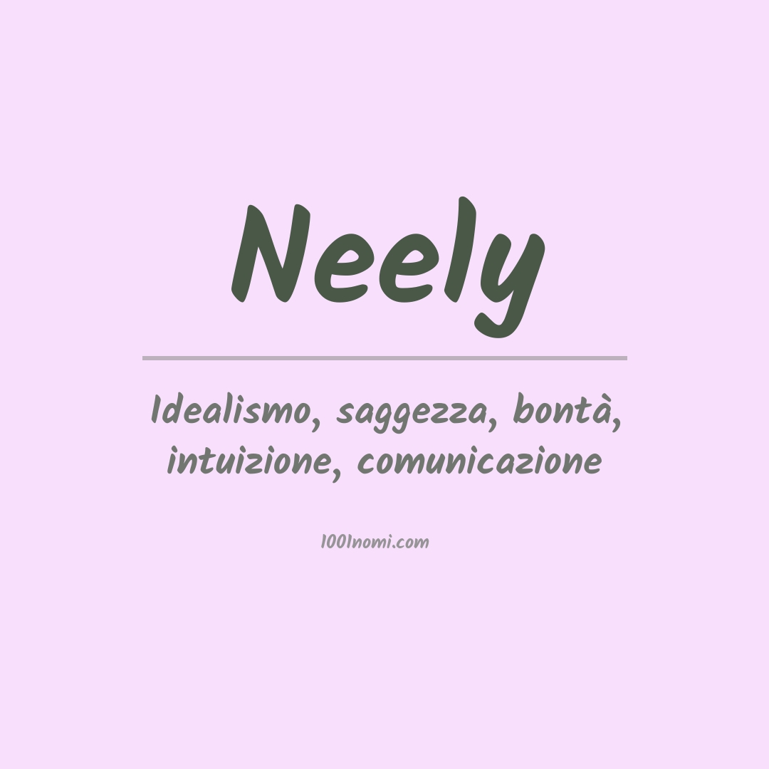 Significato del nome Neely Significato del nome Neely