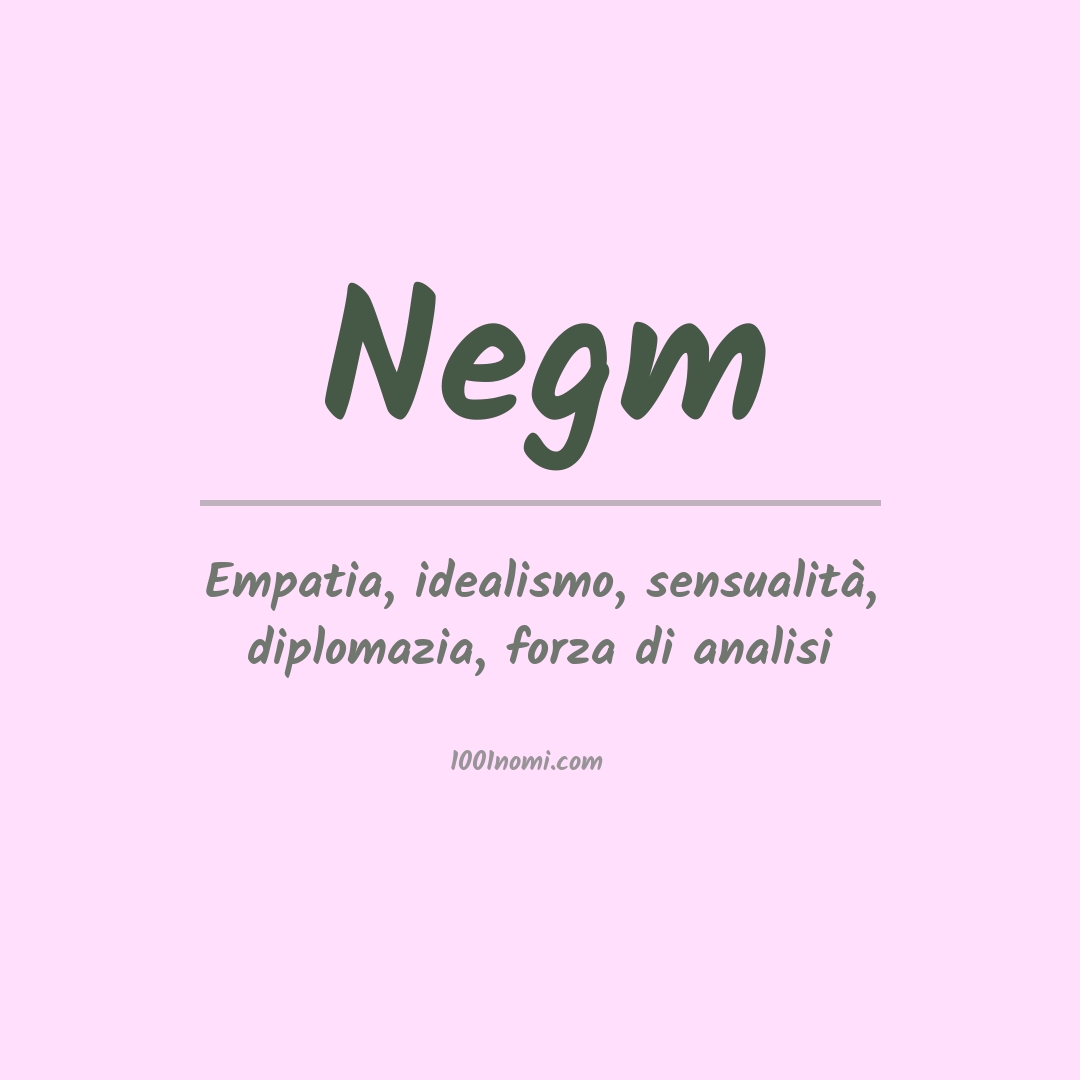 Significato del nome Negm