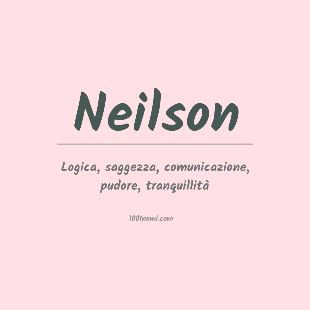 Significato del nome Neilson