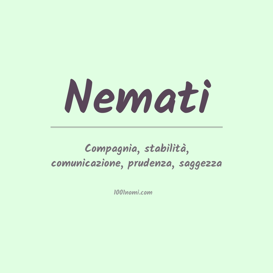 Significato del nome Nemati