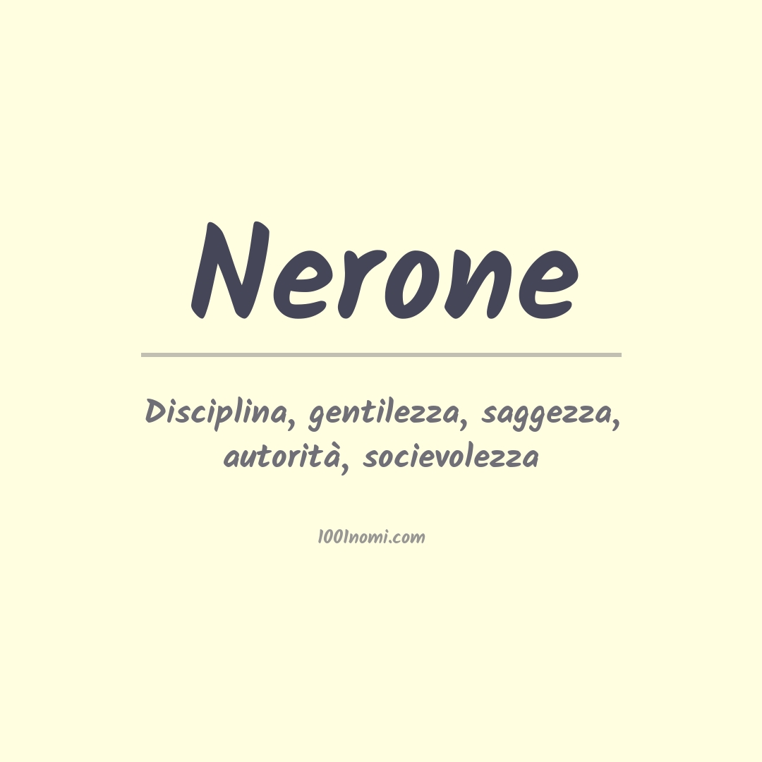 Significato del nome Nerone