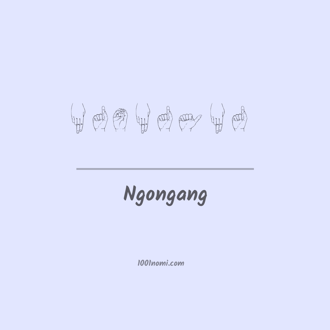 Ngongang nella lingua dei segni