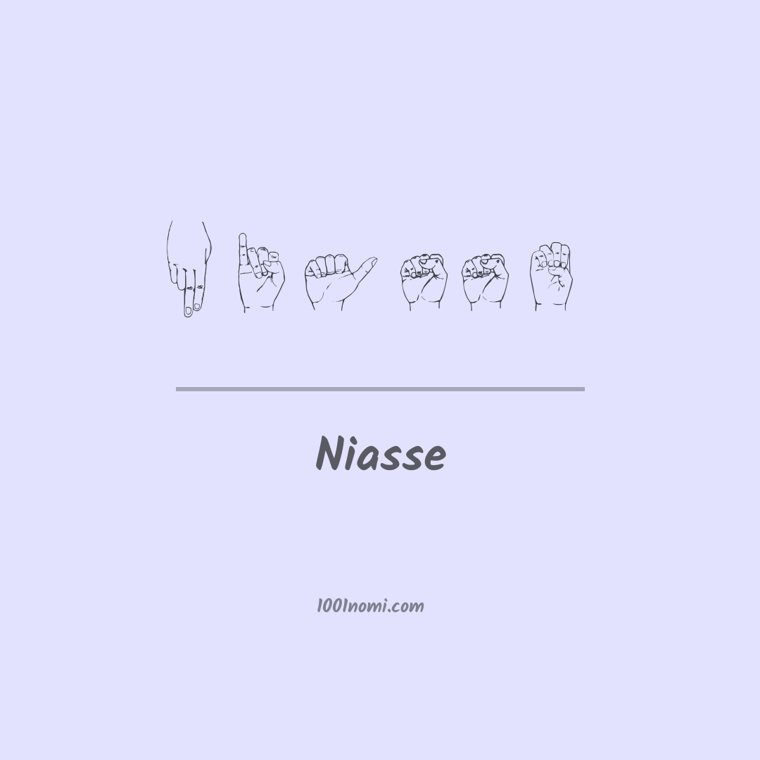 Niasse nella lingua dei segni Niasse nella lingua dei segni