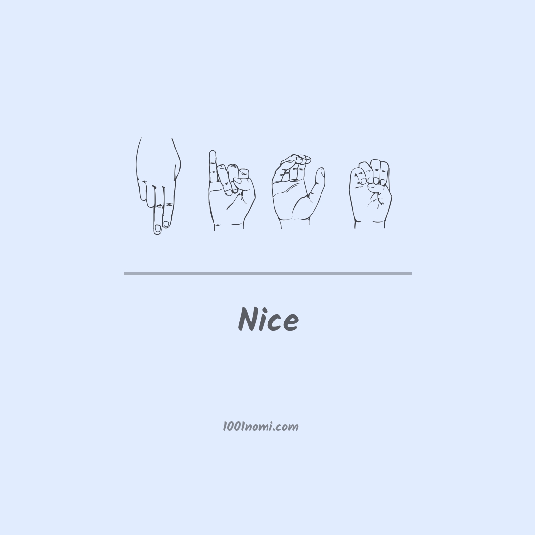 Nice nella lingua dei segni