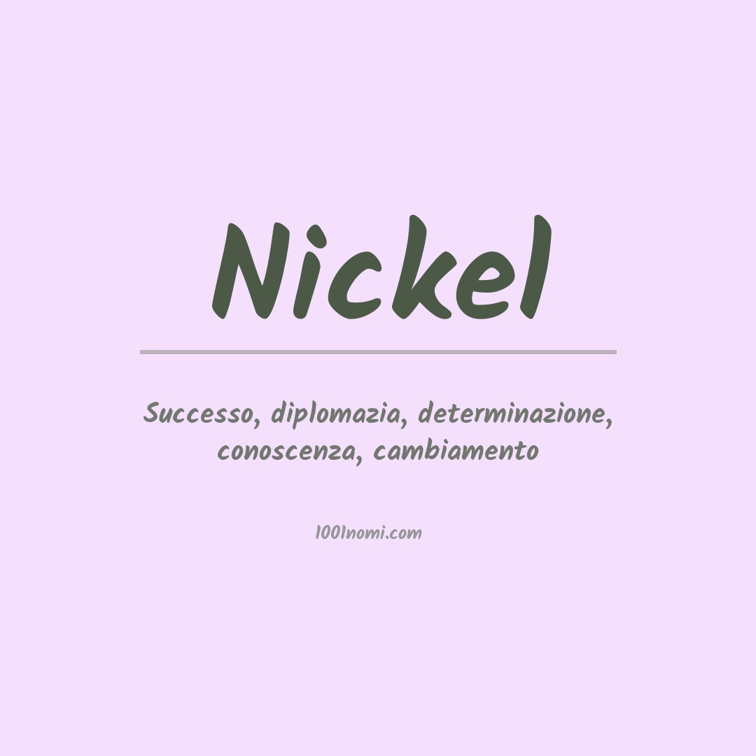 Significato del nome Nickel