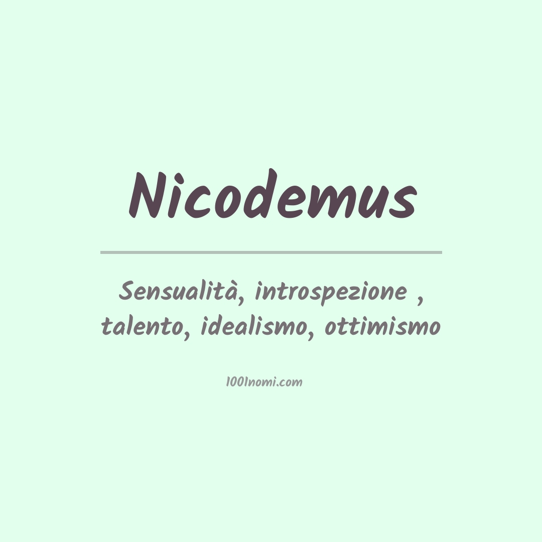Significato del nome Nicodemus