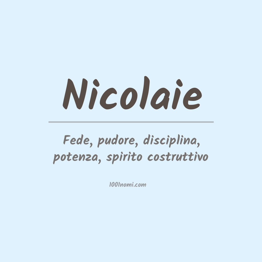 Significato del nome Nicolaie