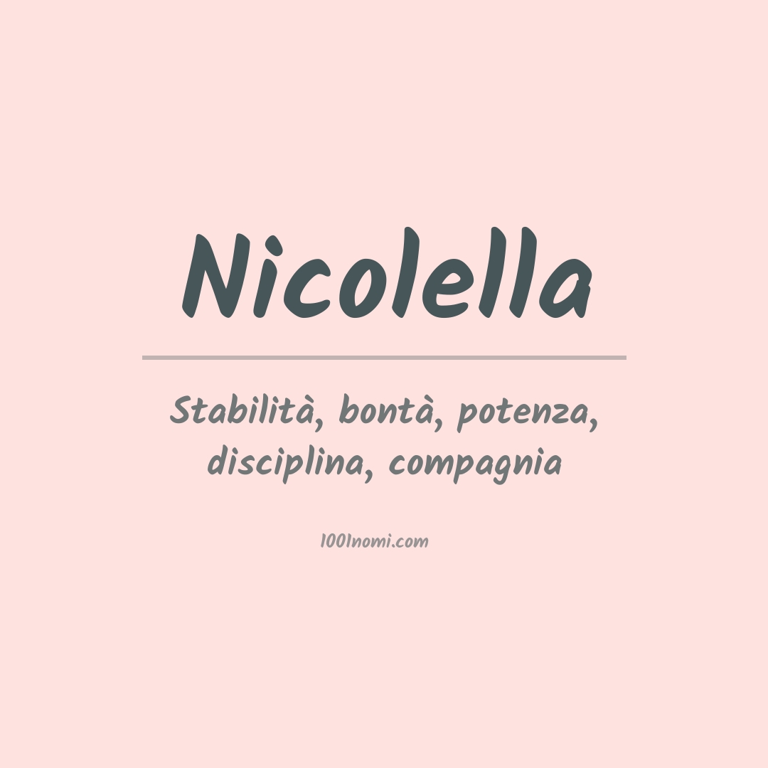 Significato del nome Nicolella