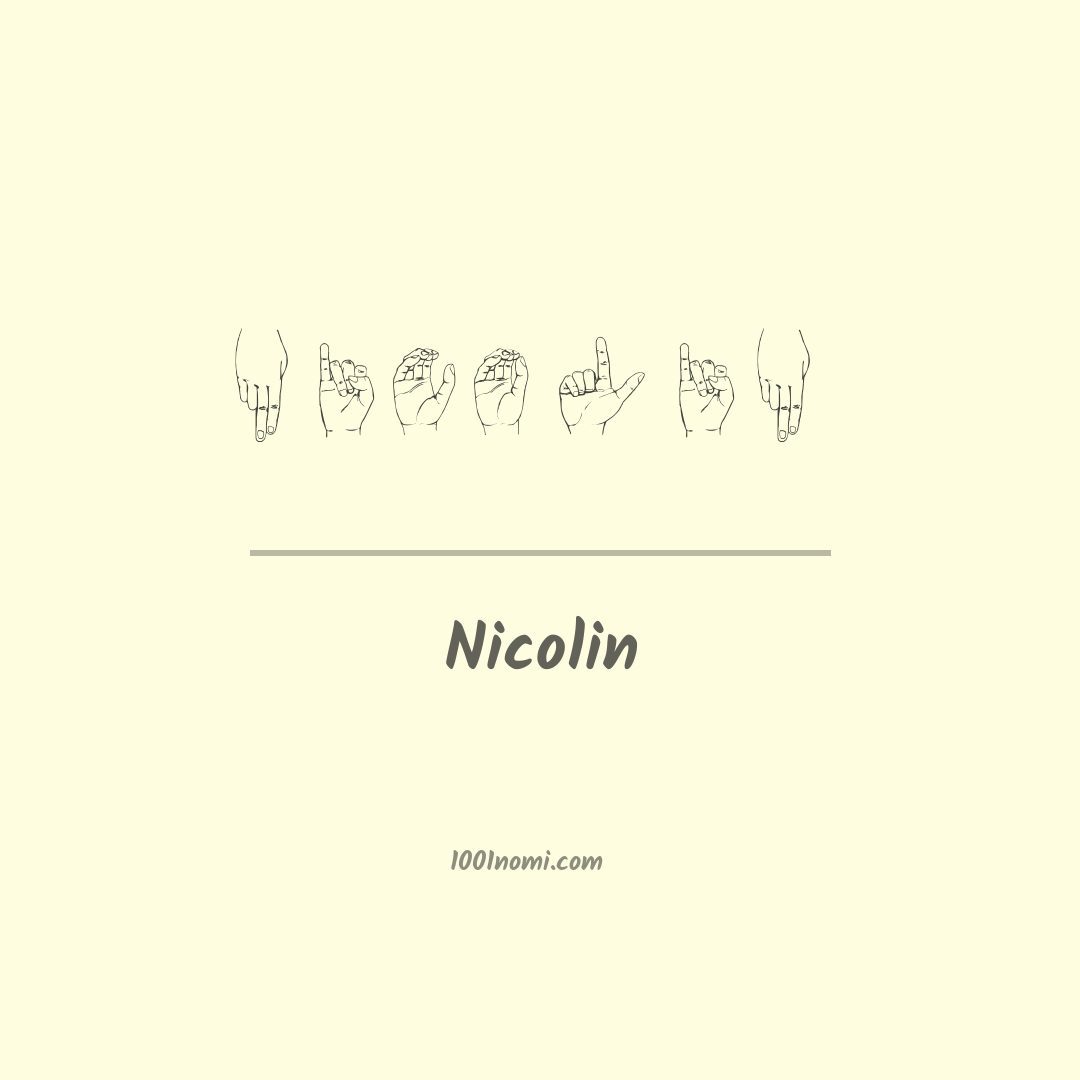 Nicolin nella lingua dei segni Nicolin nella lingua dei segni