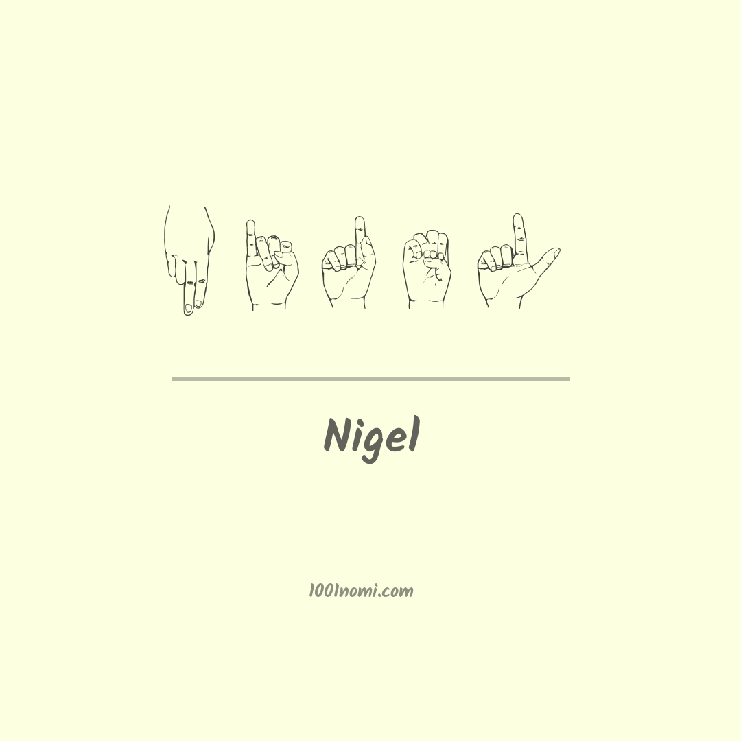 Nigel nella lingua dei segni