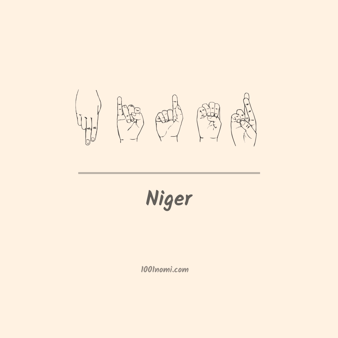 Niger nella lingua dei segni Niger nella lingua dei segni
