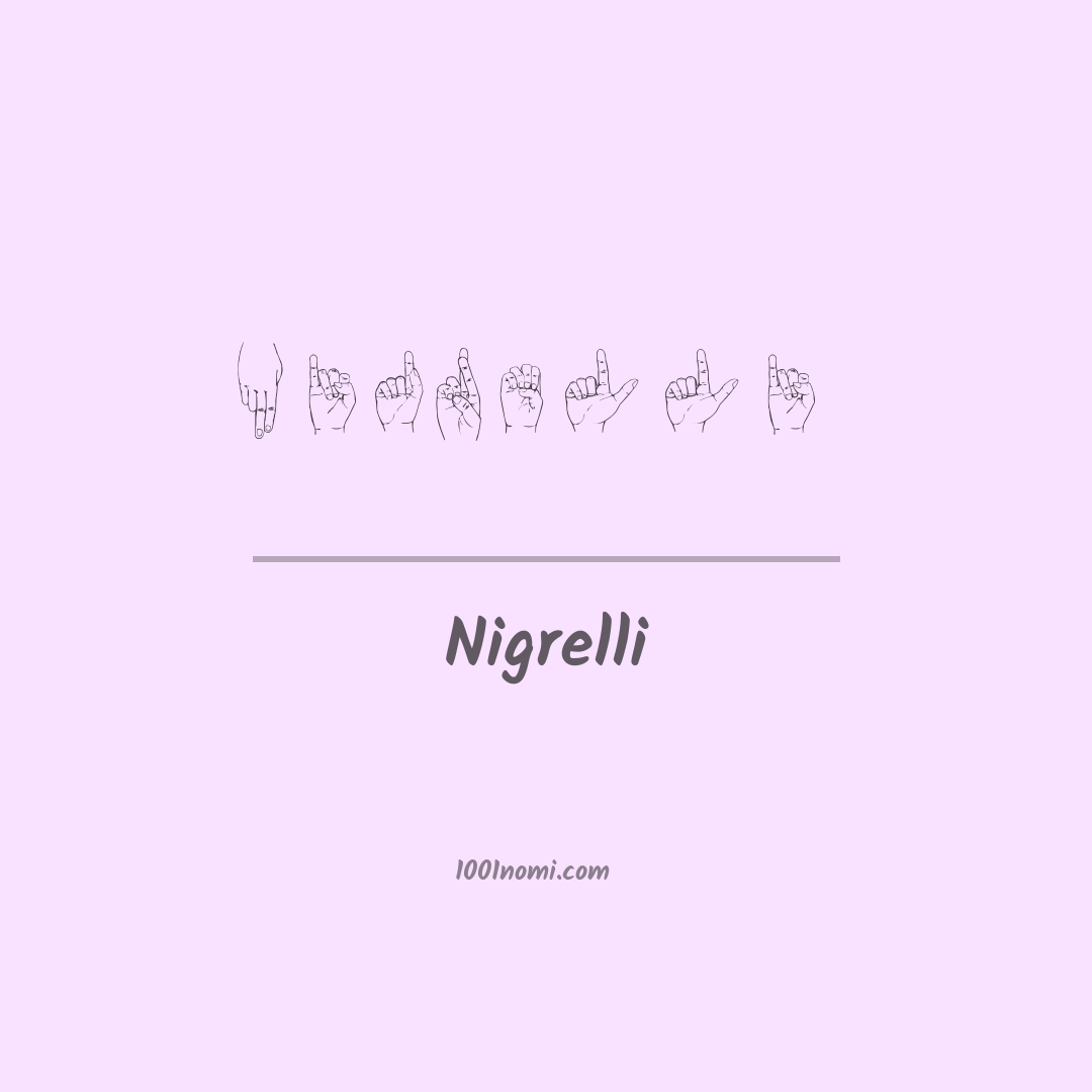 Nigrelli nella lingua dei segni