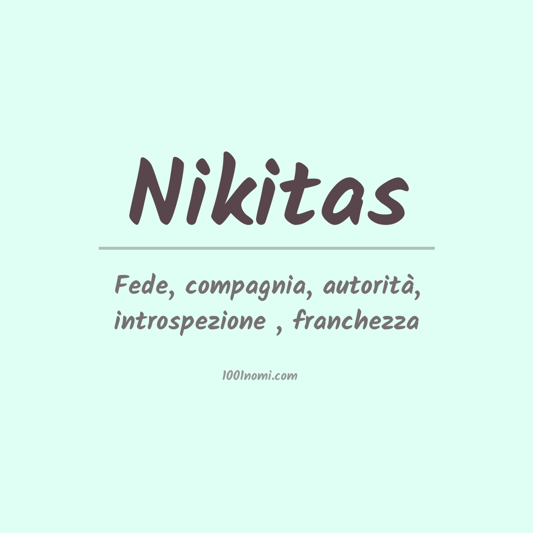 Significato del nome Nikitas