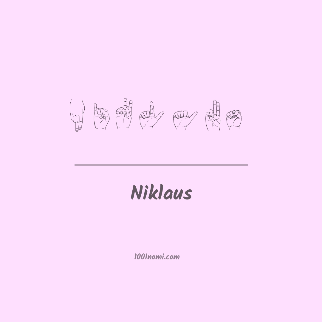 Niklaus nella lingua dei segni Niklaus nella lingua dei segni