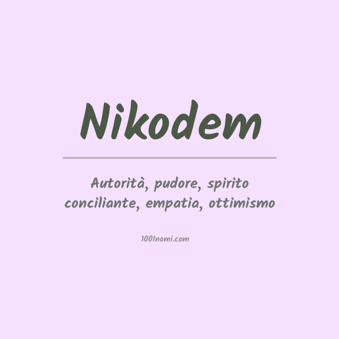 Significato del nome Nikodem