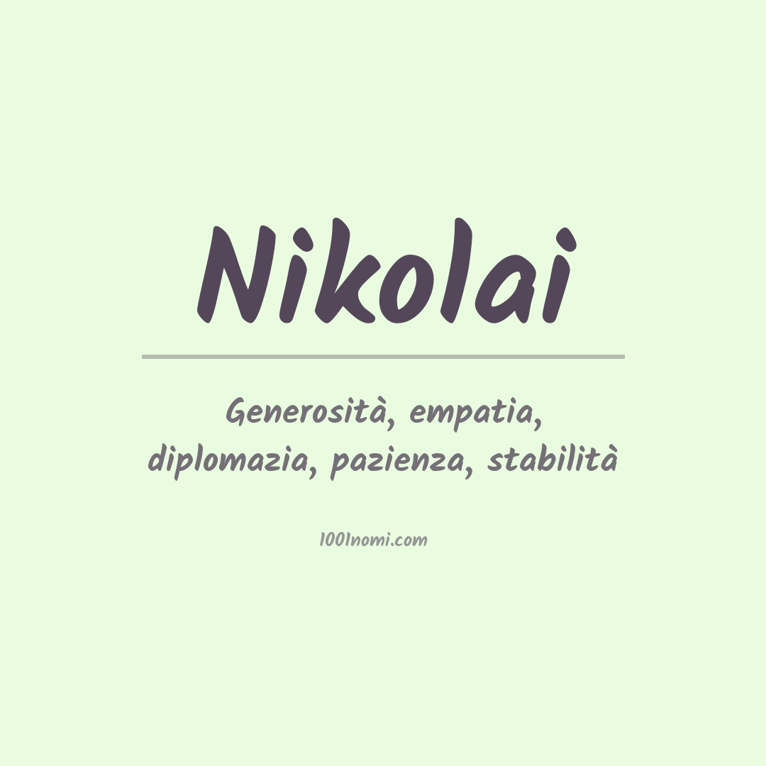 Significato del nome Nikolai