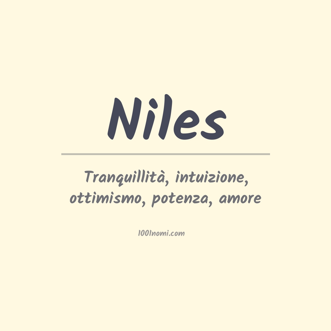 Significato del nome Niles