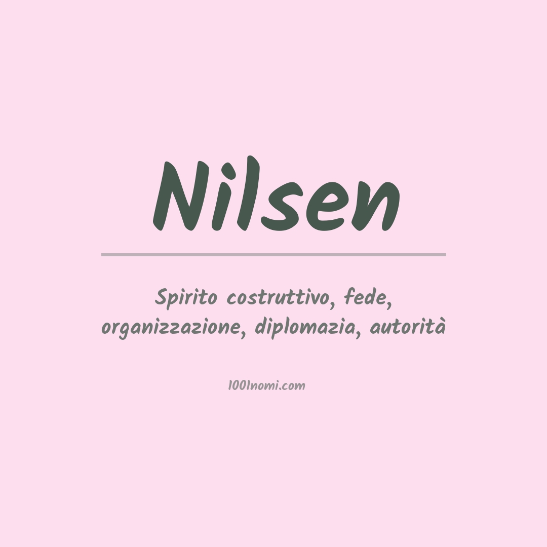 Significato del nome Nilsen