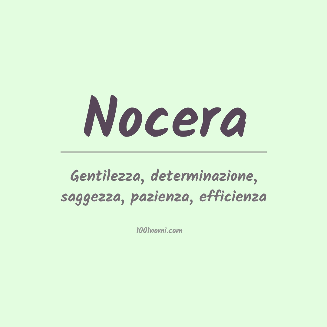 Significato del nome Nocera