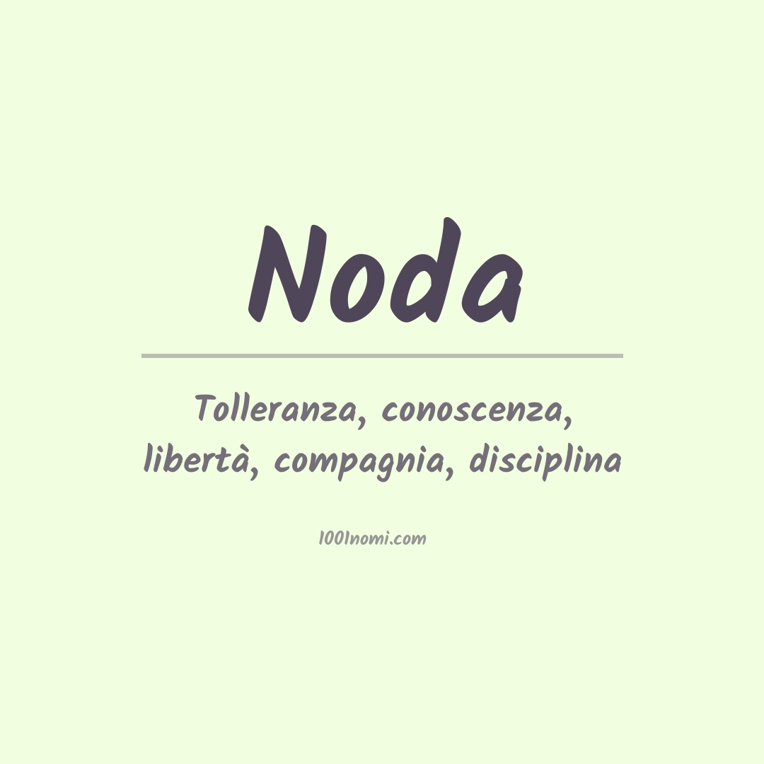 Significato del nome Noda