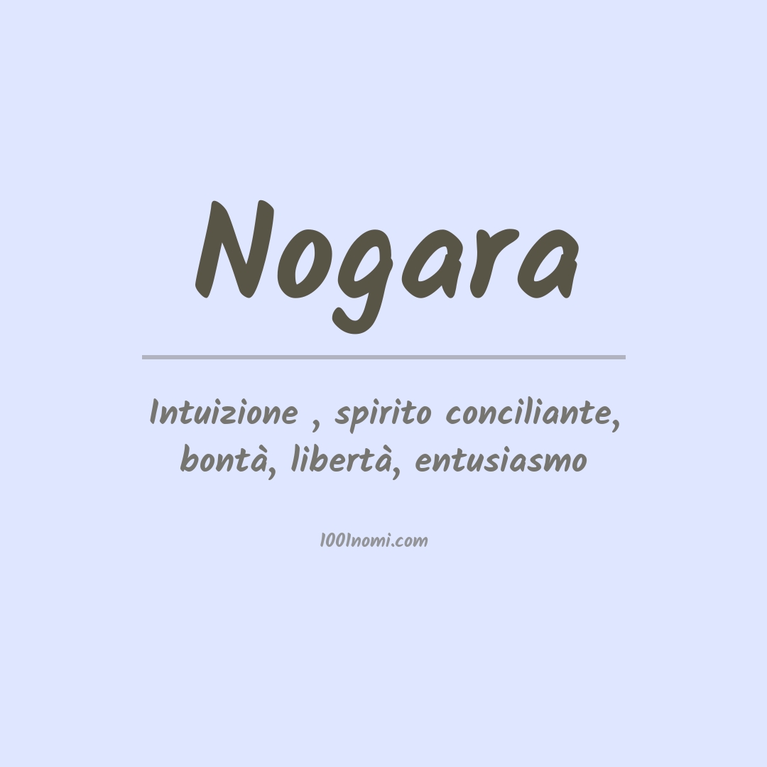 Significato del nome Nogara Significato del nome Nogara