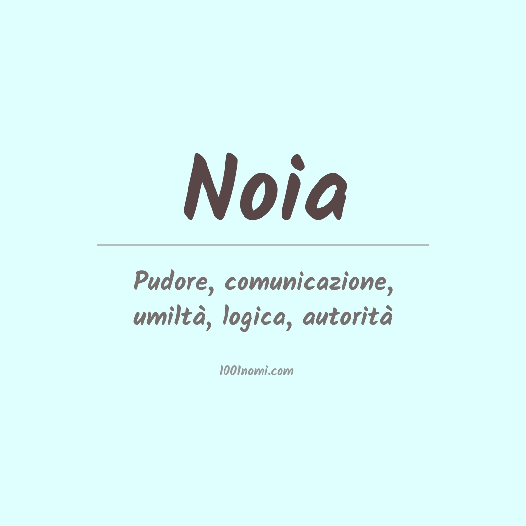 Significato del nome Noia