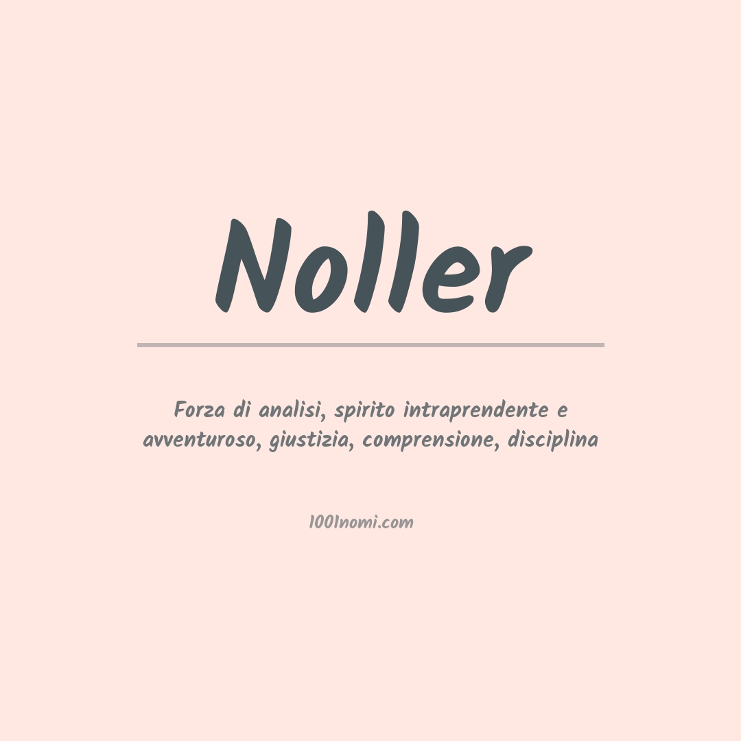 Significato del nome Noller