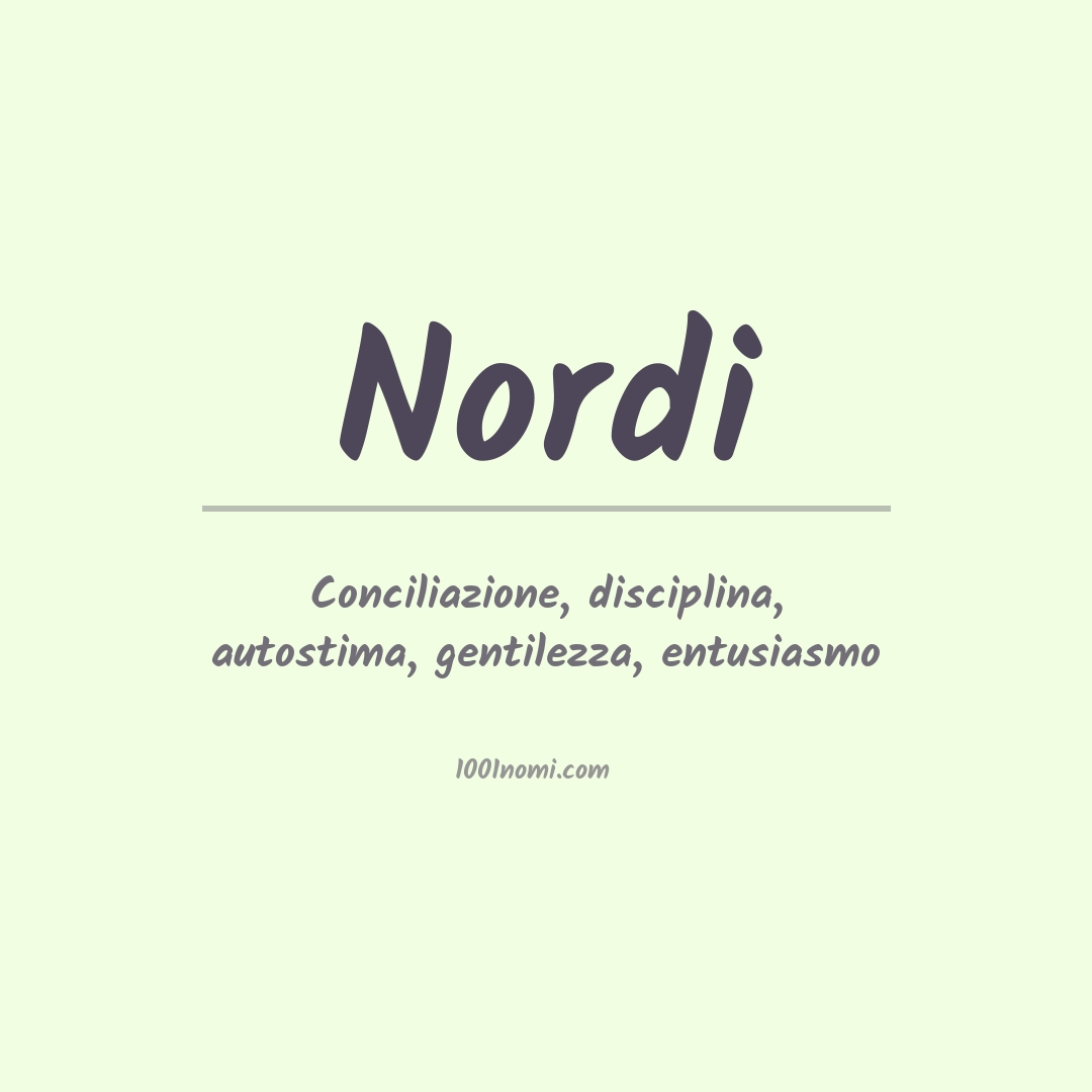 Significato del nome Nordi