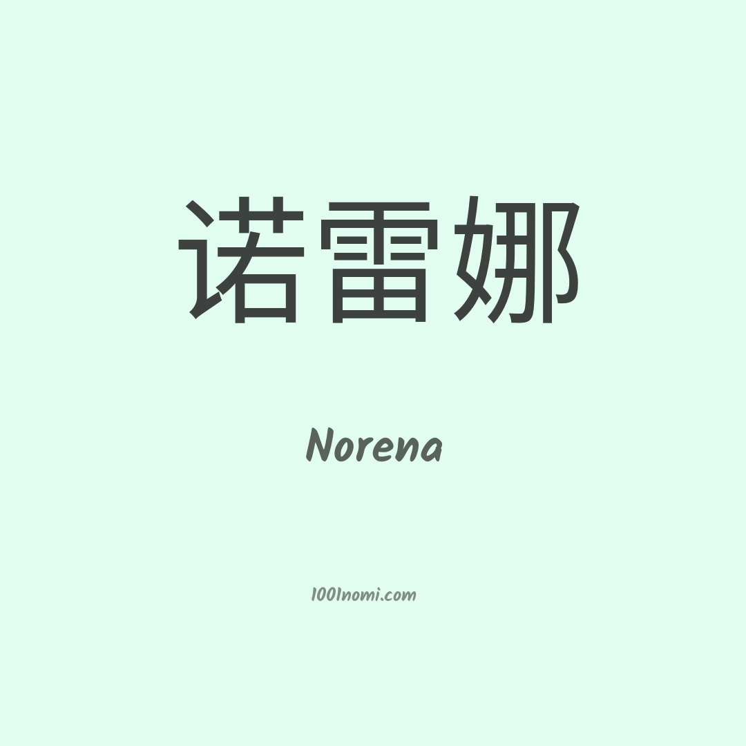 Norena in cinese