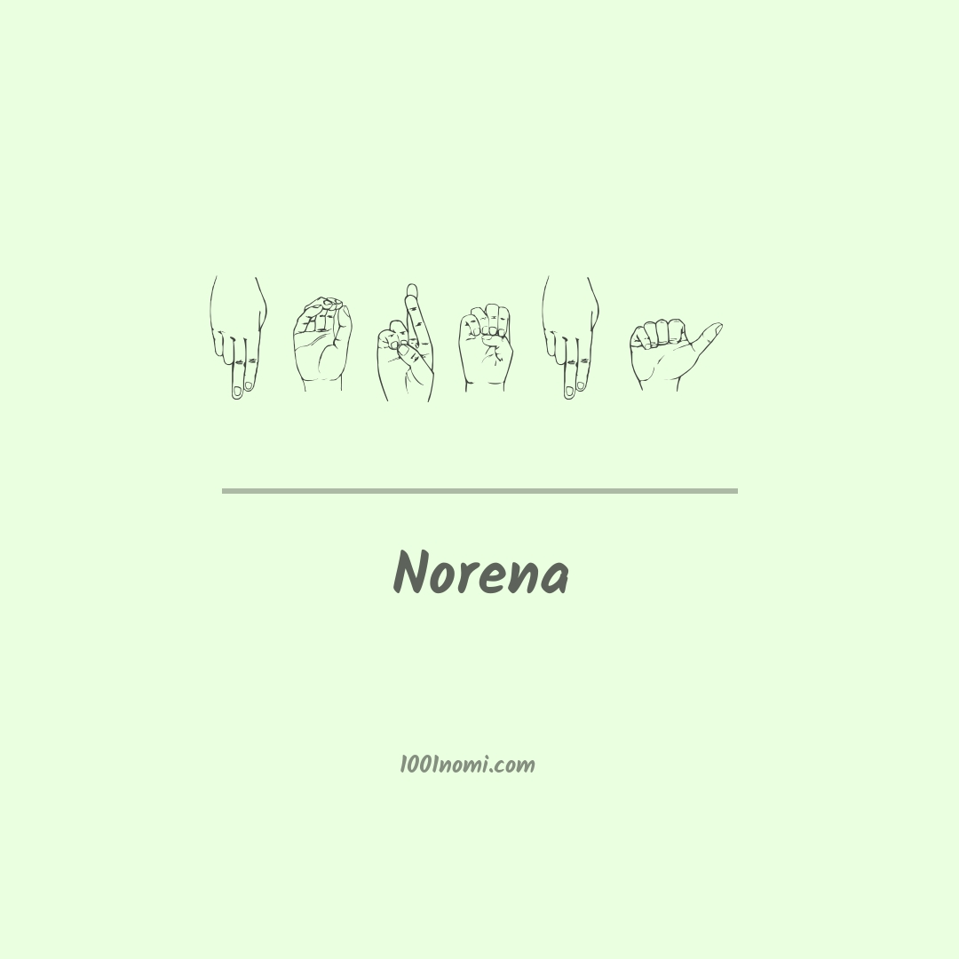 Norena nella lingua dei segni